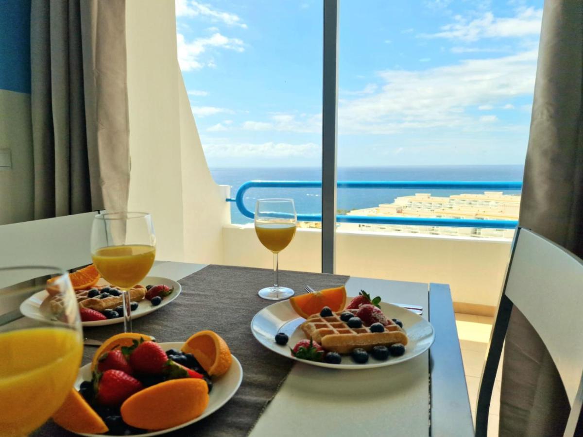 Lovely Blue Studio With Ocean View And Pool, Paraiso 918 Costa Adeje  Kültér fotó