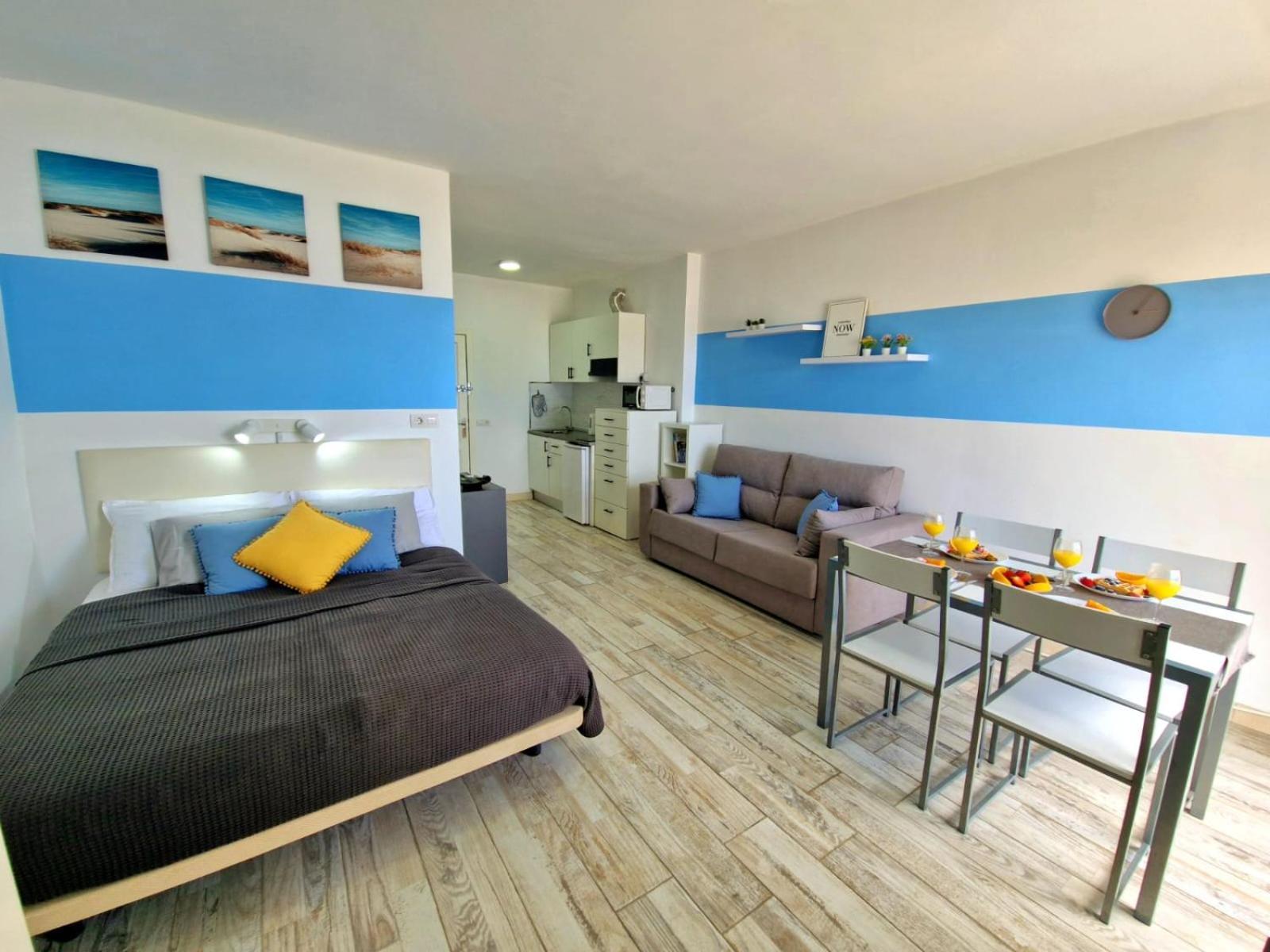 Lovely Blue Studio With Ocean View And Pool, Paraiso 918 Costa Adeje  Kültér fotó